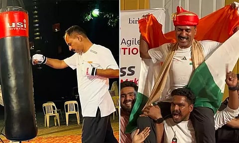 55 மணி நேரம் மாரத்தான் பஞ்ச்.. கின்னஸ் சாதனை படைத்த இந்திய தற்காப்பு கலைஞர்