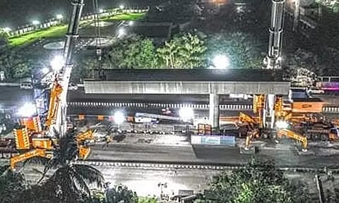 மெட்ரோ ரெயில் கட்டுமானத்தில் புதிய மைல் கல்..!!