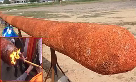 அயோத்தியில் ஏற்றப்பட்ட 108 அடி நீள ஊதுவத்தி.. நகர் முழுவதும் பரவும் நறுமணம்