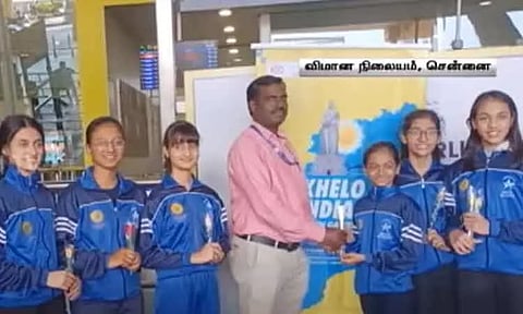 'கேலோ இந்தியா' போட்டிகளுக்காக சென்னை வந்த வெளிமாநில போட்டியாளர்களுக்கு வரவேற்பு