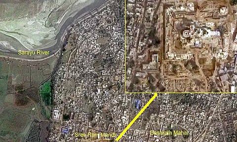 அயோத்தி ராமர் கோவில் விண்ணிலிருந்து எப்படி தெரியும்? வைரலாகும் புகைப்படங்கள்