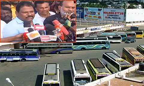 கோயம்பேடா.. கிளாம்பாக்கமா..? நீடிக்கும் குழப்பம்: அதிகாரிகளுடன் ஆம்னி பேருந்து ஓட்டுநர்கள் வாக்குவாதம்