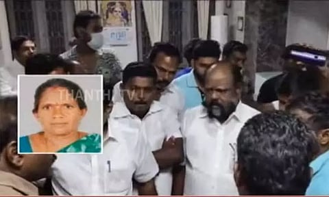 தவறான சிகிச்சையால் பெண் உயிரிழந்ததாக புகார் - மருத்துவமனையை முற்றுகையிட்டு உறவினர்கள் வாக்குவாதம்