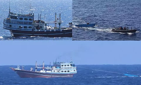 17 பேருடன் கடற்கொள்ளையர்களால் கடத்தப்பட்ட ஈரானிய மீன்பிடி கப்பல் - அதிரடியாக மீட்ட இந்திய கடற்படை