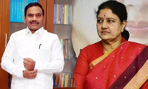 எம்.ஜி.ஆரை பற்றி பேச ஆ.ராசாவுக்கு என்ன தகுதி இருக்கிறது? - சசிகலா ஆவேசம்