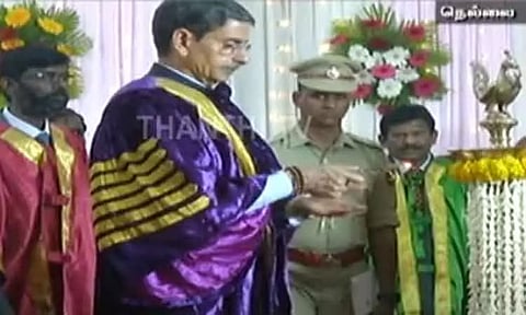 நெல்லை: கவர்னர் பங்கேற்ற பல்கலைக்கழக பட்டமளிப்பு விழா - புறக்கணித்த அமைச்சர் ராஜகண்ணப்பன்