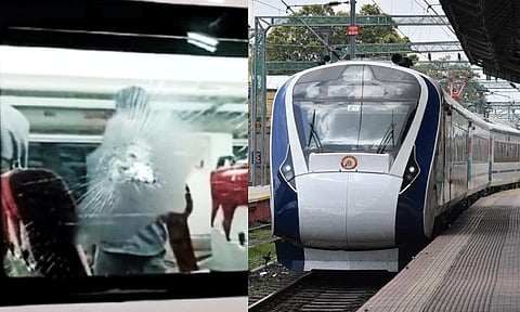 சென்னை-நெல்லை வந்தே பாரத் ரெயில் மீது மர்ம நபர்கள் கல்வீசி தாக்குதல்... 9 பெட்டிகள் சேதம்