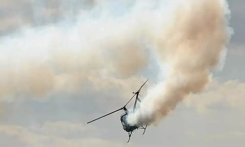 ரஷிய ஹெலிகாப்டர் பயிற்சியின்போது ஏரியில் விழுந்து விபத்து