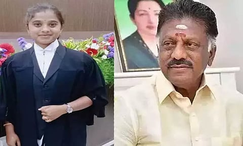 பழங்குடியின பெண் நீதிபதி ஸ்ரீபதிக்கு ஓ. பன்னீர் செல்வம் வாழ்த்து