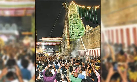 திருவொற்றியூர் வடிவுடையம்மன் கோவில் மாசி பிரம்மோற்சவம் தொடங்கியது