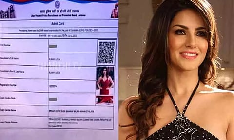 உத்தர பிரதேசம்: கான்ஸ்டபிள் தேர்வுக்கான அனுமதிச் சீட்டில் சன்னி லியோன் புகைப்படம் இடம்பெற்றதால் அதிர்ச்சி