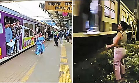 ரெயில் நிலையத்தில் 'ரீல்ஸ்' வீடியோவுக்காக நடனமாடிய பெண்கள் - போலீசார் தேடல்