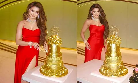 ரூ.3 கோடி மதிப்புள்ள தங்கமுலாம் பூசப்பட்ட கேக்கை வெட்டி பிறந்தநாள் கொண்டாடிய பிரபல நடிகை