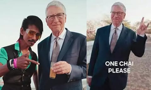 பில் கேட்சா இது...!! சாலையோர கடையில் டீ ஆர்டர் செய்த வீடியோ வைரல்