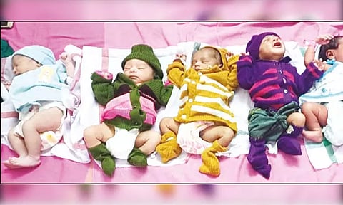 வேலூர் அடுக்கம்பாறை அரசு மருத்துவமனையில் பிப்ரவரி 29-ந்தேதி 9 குழந்தைகள் பிறந்தன