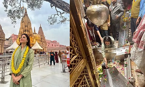 காசி விஸ்வநாதர் கோவிலில் நடிகை தமன்னா சாமி தரிசனம்