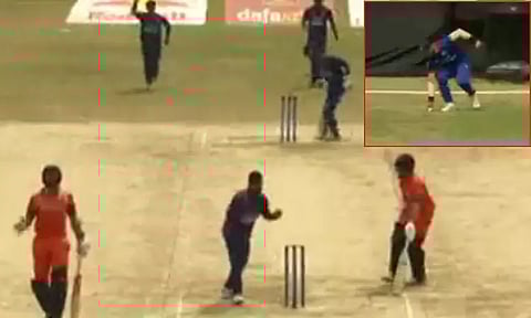 சிக்சரை தடுத்து ரன்-அவுட்டாக மாற்றிய நேபாள கிரிக்கெட் வீரர்.. இணையத்தில் வைரலாகும் வீடியோ