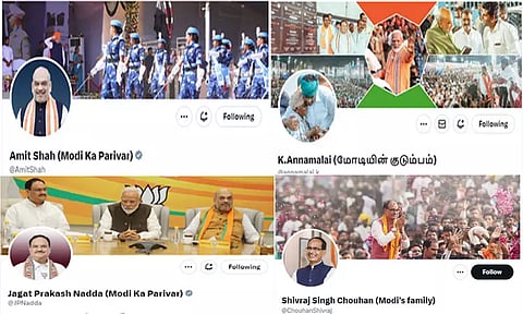 "மோடியின் குடும்பம்" என்று எக்ஸ் கணக்குகளில் பெயரை மாற்றும் பா.ஜ.க.வினர்