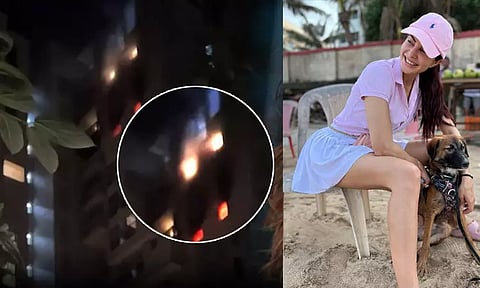 பிரபல நடிகை வசிக்கும் அடுக்குமாடி குடியிருப்பில் பயங்கர தீ விபத்து