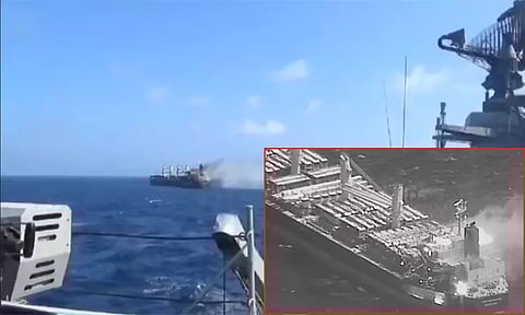 கப்பல் மீது ஏவுகணை தாக்குதல்.. முதல் முறையாக உயிர்ப்பலியை ஏற்படுத்திய ஹவுதி கிளர்ச்சியாளர்கள்