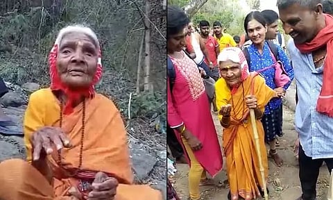 'மோடி மீண்டும் பிரதமராக' வேண்டி 102 வயது மூதாட்டி நடைபயணம்