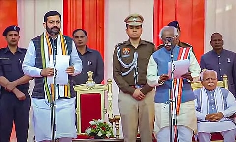 அரியானா முதல்-மந்திரியாக நயாப் சிங் சைனி பதவியேற்பு