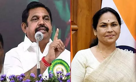 குண்டுவெடிப்பு விவகாரம்: மத்திய மந்திரி ஷோபாவுக்கு எடப்பாடி பழனிசாமி கண்டனம்