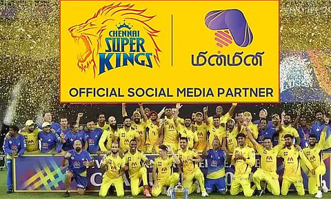 சென்னை சூப்பர் கிங்ஸ் அணியின் அதிகாரப்பூர்வ சோசியல் மீடியா பார்ட்னராக இணைந்த மின்மினி செயலி
