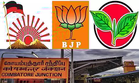 நாடாளுமன்ற தேர்தல்: கோவை தொகுதியில் மும்முனை போட்டி