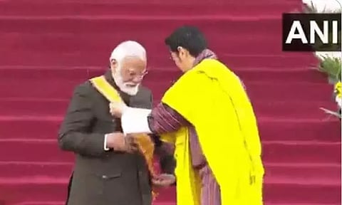 பூட்டான் அரசின் உயரிய விருதைப் பெற்றார் பிரதமர் மோடி