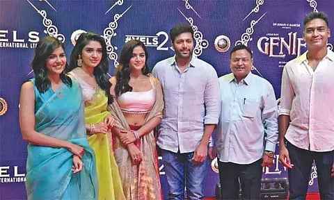 ஜெயம் ரவி நடிக்கும் 'ஜீனி' படத்தின் பர்ஸ்ட்லுக் போஸ்டர் நாளை வெளியாகிறது