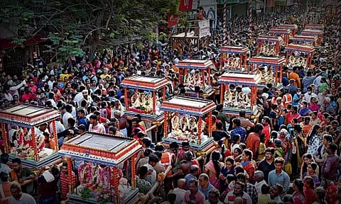 மயிலாப்பூர் கபாலீசுவரர் கோவிலில் பங்குனி திருவிழா: 63 நாயன்மார்கள் திருவீதி உலா