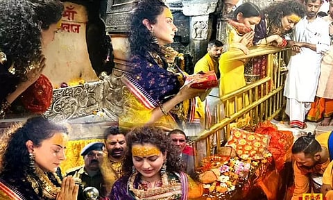 பக்லாமுகி கோவிலில் நடிகை கங்கனா ரனாவத் சாமி தரிசனம்