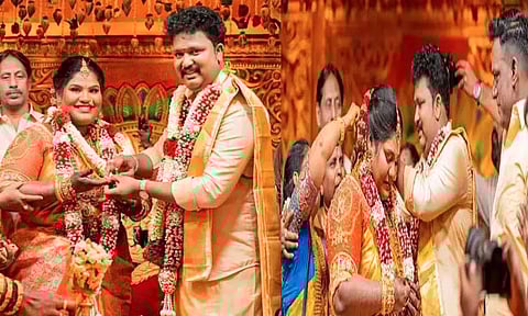 மதுரையில் நடைபெற்ற நடிகை இந்திரஜா திருமணம்