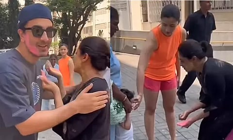 மகளுடன் ஹோலி கொண்டாடிய ஆலியா பட் - வீடியோ வைரல்