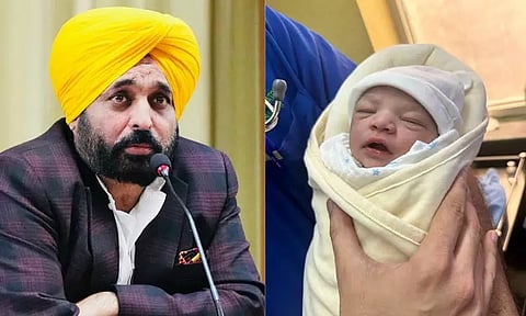 பஞ்சாப் முதல் மந்திரிக்கு பெண் குழந்தை பிறந்தது- முதல் புகைப்படத்தை பகிர்ந்து மகிழ்ச்சி