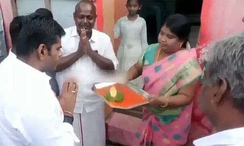 ஆரத்தி எடுத்த பெண்ணுக்கு பணம் கொடுத்தாரா அண்ணாமலை? - விசாரணைக்கு உத்தரவு