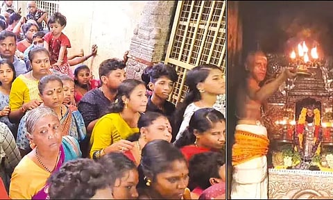 தொடர் விடுமுறை எதிரொலி: திருநள்ளாறு சனீஸ்வரர் கோவிலில் குவிந்த பக்தர்கள்
