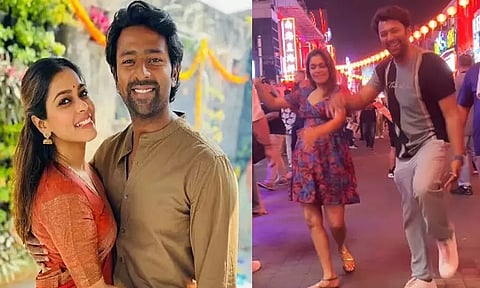 நடுரோட்டில் மனைவியுடன் குத்தாட்டம் போட்ட நடிகர் சாந்தனு... வைரல் வீடியோ!