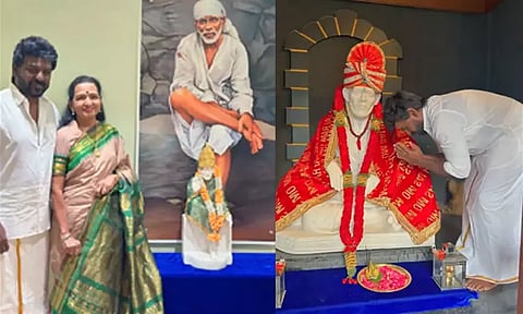 அம்மாவிற்காக விஜய் கட்டிய சாய் பாபா கோவில்: பார்வையிட்ட ராகவா லாரன்ஸ் - வீடியோ வைரல்