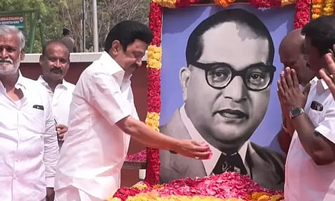 அம்பேத்கர் பிறந்தநாள்: முதல்-அமைச்சர் மு.க.ஸ்டாலின் மரியாதை