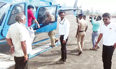அமைச்சர் உதயநிதி ஸ்டாலின் வந்த ஹெலிகாப்டரில் திடீர் சோதனை