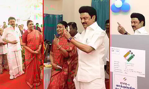 நாடாளுமன்ற தேர்தல்: முதல்-அமைச்சர் மு.க.ஸ்டாலின் வாக்களித்தார்