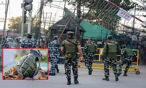 தவறுதலாக வெடித்த கையெறி குண்டு; தேர்தல் பணியில் ஈடுபட்டிருந்த சி.ஆர்.பி.எப். வீரர் உயிரிழப்பு