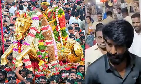 கள்ளழகர் எழுந்தருளும் நிகழ்ச்சிக்கு வந்த நடிகர் சூரி: புகைப்படம் எடுத்துக்கொண்ட ரசிகர்கள்