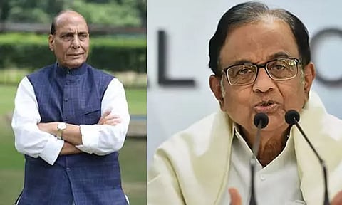 தேர்தல் அறிக்கையில் சொத்துகளை பகிர்ந்து அளிப்பதாக எங்கே சொல்லி இருக்கிறோம்.. ? - ராஜ்நாத்சிங்குக்கு ப.சிதம்பரம் கேள்வி