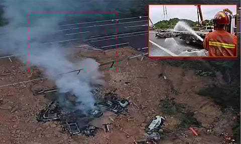 சீனா: சாலையில் திடீர் பள்ளம் - 19 பேர் பலி