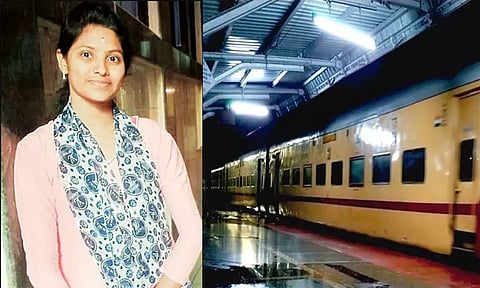 ஓடும் ரெயிலில் இருந்து தவறி விழுந்த கர்ப்பிணி உயிரிழப்பு: வளைகாப்புக்காக சொந்த ஊருக்கு சென்றபோது பரிதாபம்