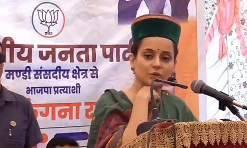 எதிர்க்கட்சிக்கு பதிலாக சொந்த கட்சி தலைவரை விமர்சித்த நடிகை கங்கனா ரணாவத்; பிரசாரத்தில் பரபரப்பு