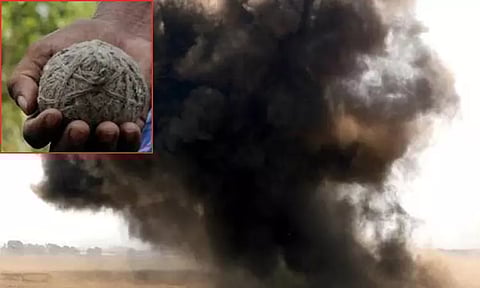 பந்து என நினைத்து வெடிகுண்டை வீசி விளையாடிய சிறுவர்கள்.. அடுத்து நடந்த பயங்கரம்